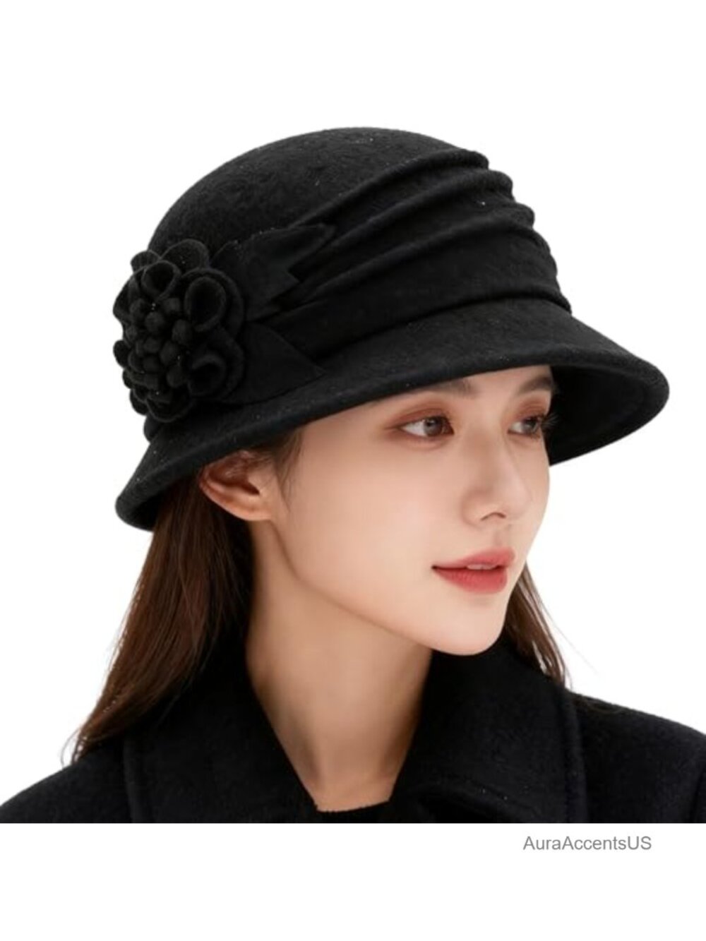 1920s Bowler Cloche Bucket Hat Polyester Fiber Winter Warm Church Derby Fedora